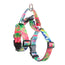 Banhamsisun L Sweet Green Dog Double-Lined Straps Harness and Lead Set Leash Adjustable No Pull