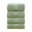 Linenland 4 Piece Cotton Bath Towels Set - Sage Green