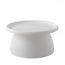 Artiss Coffee Table Round 71CM Plastic White