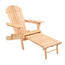 Gardeon Adirondack Outdoor Chairs Wooden Sun Lounge Patio Furniture Garden Natural