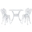 Gardeon Outdoor Dining Set 5 Piece Chairs Table Cast Aluminum Patio White