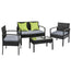 Gardeon Outdoor Sofa Set Wicker Lounge Setting Table and Chairs Patio Furniture