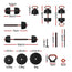 Everfit 40kg Adjustable Dumbbells Set Kettle Bell Weight Plates Barbells Gym