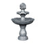 Gardeon Solar Water Feature 3-Tier Fountain with Pump Kit Bird Bath 93CM Black