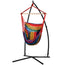 Gardeon Hammock Chair Outdoor Camping Hanging with Steel Stand Rainbow