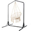 Gardeon Outdoor Hammock Chair with Stand Cotton Swing Relax Hanging 124CM Cream