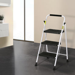 Giantz 3 Step Ladder Multi-Purpose Folding Steel Light Weight Platform