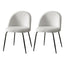 Artiss Dining Chairs Set of 2 Sherpa Boucle White