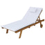 Gardeon Sun Lounge Wooden Lounger Outdoor Furniture Day Bed Wheels Patio White