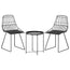 Gardeon 3PC Outdoor Bistro Set Patio Furniture Lounge Chairs Table Garden