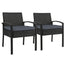 Gardeon 2PC Outdoor Dining Chairs Patio Furniture Rattan Lounge Chair Cushion Felix