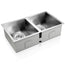 Cefito Kitchen Sink 77X45CM Stainless Steel Basin Double Bowl Laundry Silver