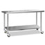 Cefito 1829x610mm Stainless Steel Kitchen Bench with Wheels 430