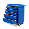 Giantz 5 Drawer Tool Box Cabinet Chest Trolley Box Garage Storage Toolbox Blue