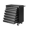 Giantz 7 Drawer Tool Box Cabinet Chest Trolley Storage Garage Toolbox Black