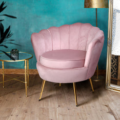 Artiss Armchair Velvet Pink Callista