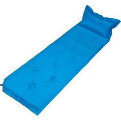 Trailblazer 9-Points Self-Inflatable Polyester Air Mattress With Pillow - BLUE