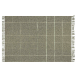 Brighton Throw - 100% NZ Wool - Beige Striped