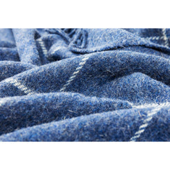 Brighton Throw - 100% NZ Wool -  Navy Stripe