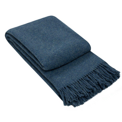 Brighton Throw - 100% NZ Wool - Navy