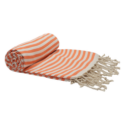 PORTSEA TURKISH COTTON TOWEL - CORAL