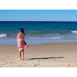 PORTSEA TURKISH COTTON TOWEL - CHERRY