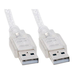 ASTROTEK USB 2.0 Cable 1m - AM-AM Type A Male to Type A Male Transparent Colour RoHS CB8W-UC-2001AA