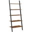 5-Tier Bookshelf Rack, Rustic Brown and Black