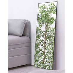Full-Length Mirror Long Standing for Bedroom and Bathroom (106 x 35 cm, Black)