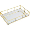 Tray Gold Mirror Decorative for Storage Jewelry and Makeup accessories