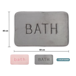 Extra Thick Memory Foam & Super Comfort Bath Rug Mat for Bathroom (60 x 40 cm, Grey)