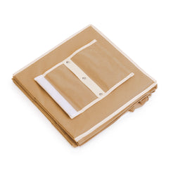 3 Pack 5-Tier Shelf Hanging Closet Organizer and Storage for Clothes (Beige)