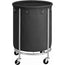 Steel Frame Laundry Basket Wheels, Black