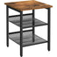 End Table Industrial Side Table Mesh Shelves