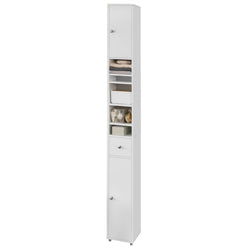 White Tall Bathroom Cabinet High Storage