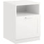 Bedside Table Shelf Drawer, White