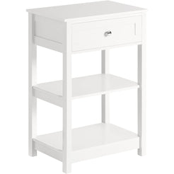 Bedside Table with Drawer Shelves