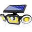 Outdoor Solar Lights with 3 Adjustable Head for Porch Garden Patio