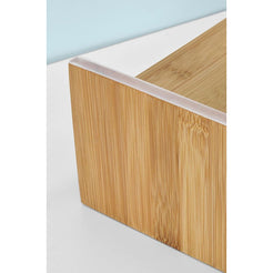 Bamboo Monitor Stand Desk Organizer with 2 Drawers