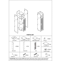 Toilet Paper Roll Holder for Bathroom (White, 80 cm)