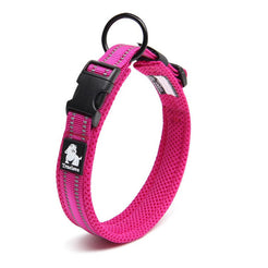 Heavy Duty Reflective Collar Pink L