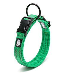 Heavy Duty Reflective Collar Grass Green 2XS