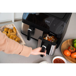 10L Digital Dual Zone Air Fryer with Dual Temperature Control