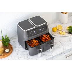 8L Dual Zone Digital Air Fryer with 200C, 10 Cooking Programs