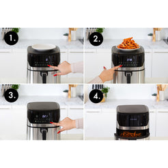 7L Air Fryer Wiz w/ Built-In Scale, 200C, 9 Cooking Programs