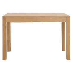 Amsterdam Solid Mindi Timber 2-Drawer Desk - Natural Finish