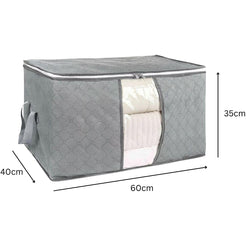 GOMINIMO 5 Pack 105L Clothes Storage Bag with Handles (Grey) GO-CSB-100-TL