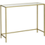 VASAGLE Console Table with Tempered Glass Golden LGT26G