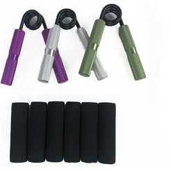 VERPEAK 3 Pack Metal Hand Grip Strengthener Set with Carry Bag (100lb Purple, 150lb Silver, 200lb Green) VP-HG-101-BT