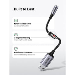 UGREEN 30757 USB to 3.5mm Audio Jack Sound Card Adapter